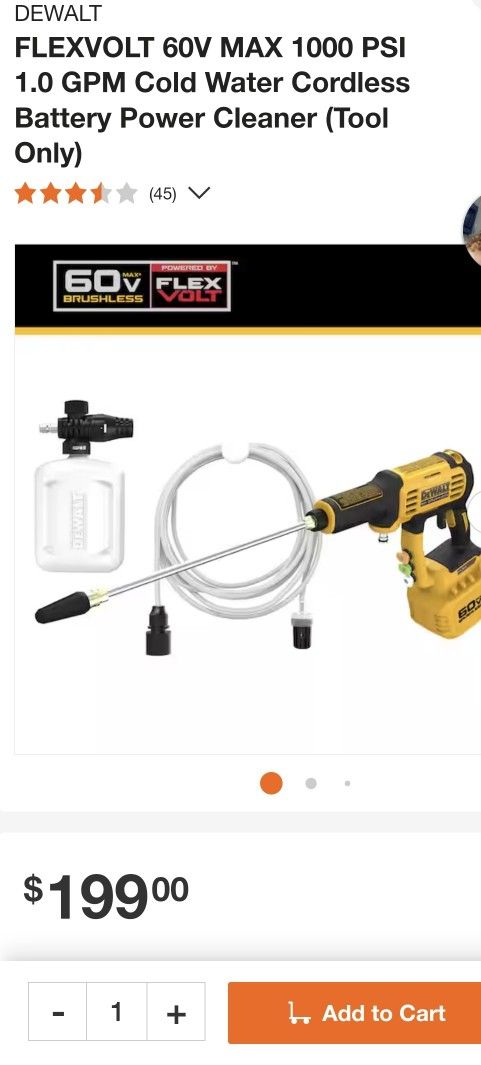 Cordless Dewalt Power Washer