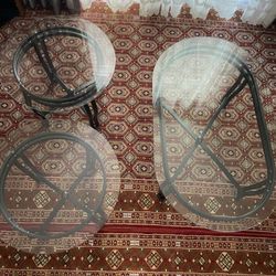 Glass Coffee & Side Tables Set