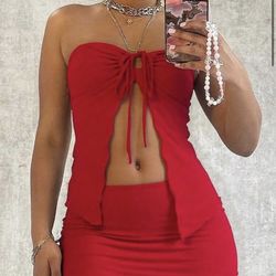 Red Matching 2 Piece Set Size Medium 