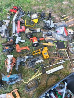 Large Lot of Used Power Tools and Hand Tools