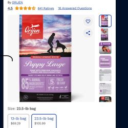 Orijen Puppy Large Dog Food