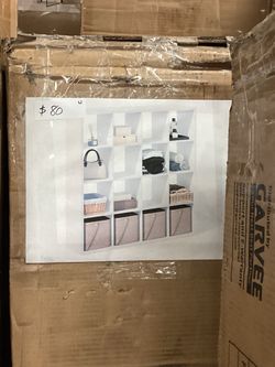 White Cube Storage Shelving Unit