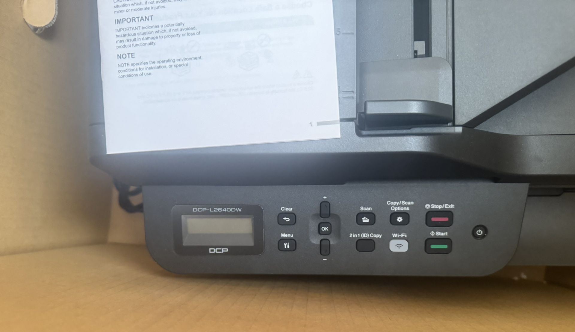 Brand new Brother DCP-L2540DW Laser Printer. Never used — still in original box with all packaging and manuals