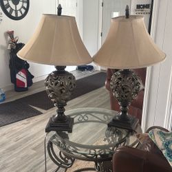Vintage Ornate Table Lamps (set Of 2)