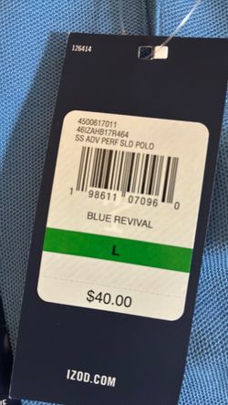 Blue revival large Izod polo