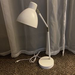 White Table Lamp w/ Touch Feature, Bulb Included