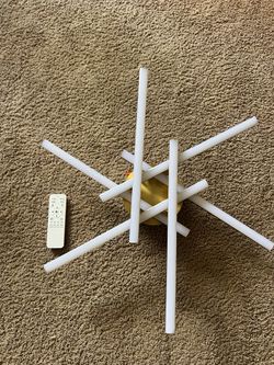 Modern Led Ceiling Light,6-Lights Gold Sputnik Semi Flush Mount Ceiling Light, Modern Chandelier Cei