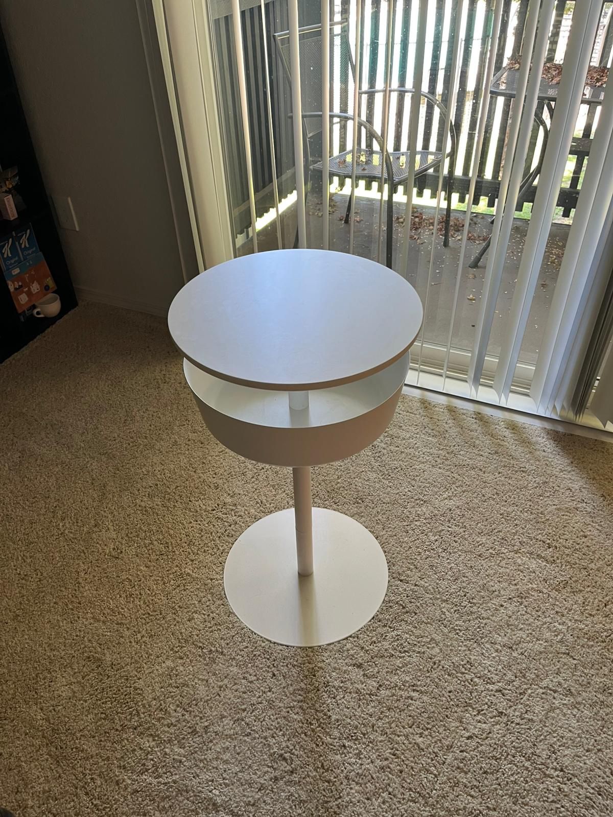 White modern side table