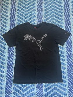 Black Puma graphic tee with white cat design #athleisure #fitness
