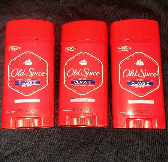 3 OLD SPICE CLASSIC DEODORANT ORIGINAL SCENT (3.25oz Sticks) For $10/$10 Por Los 3