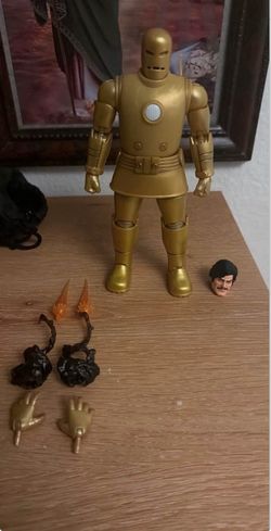Golden iron man figure
