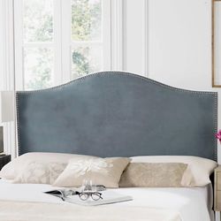 Grey Velvet Living Spaces Bed Frame FULL