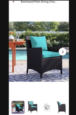 4 x brand new still in box chair brown with cushion 