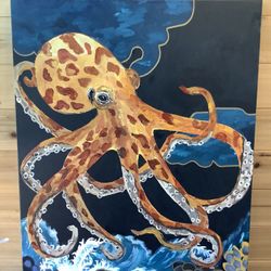 Giant Pacific Octopus Original Painting 