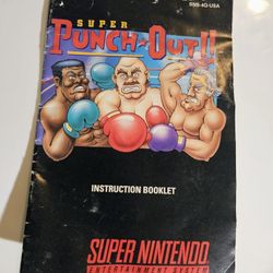 Super Punch Out SNES Manual ONLY