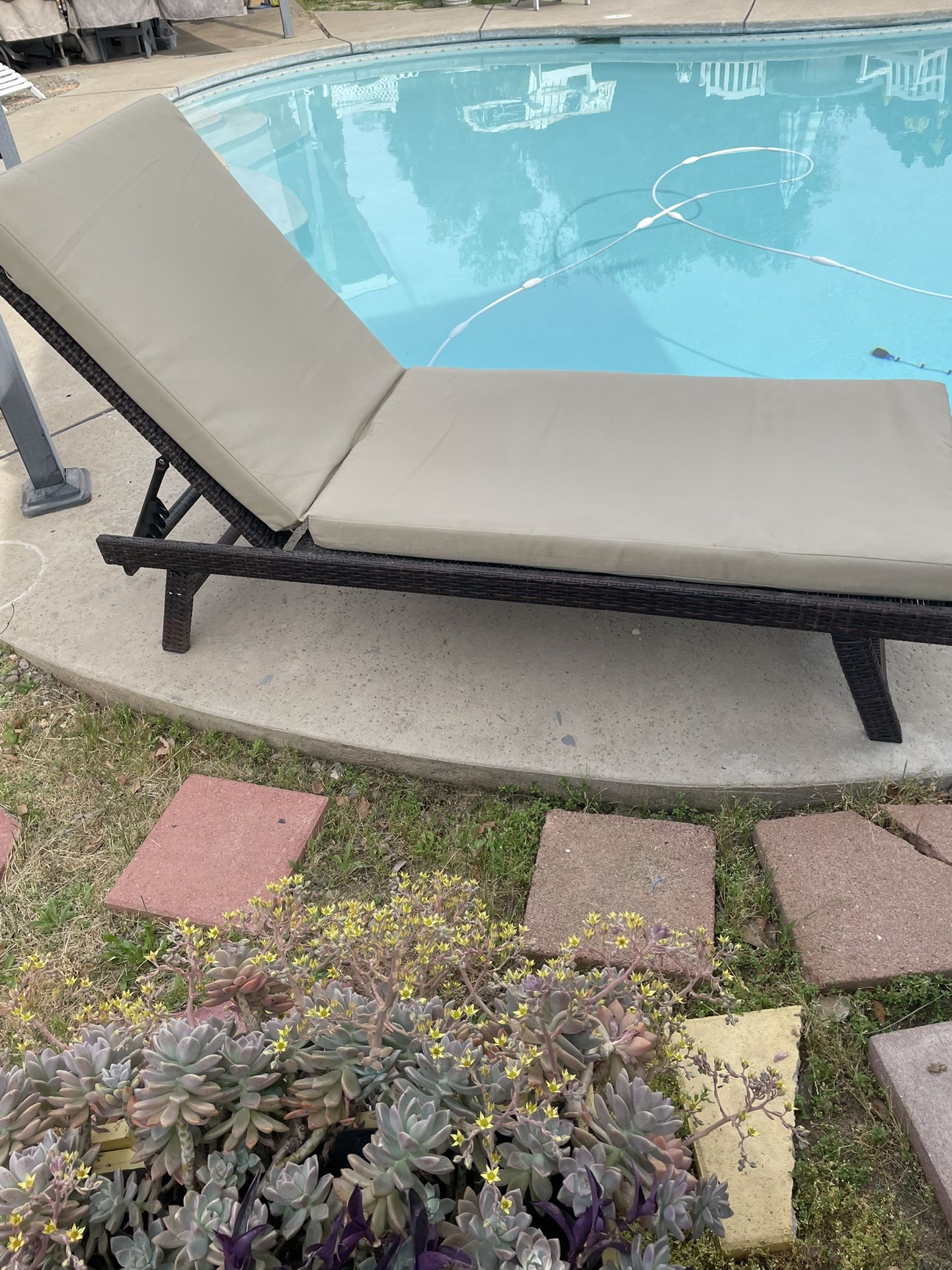 Pool area wide seating with cushion furniture (1 ) only