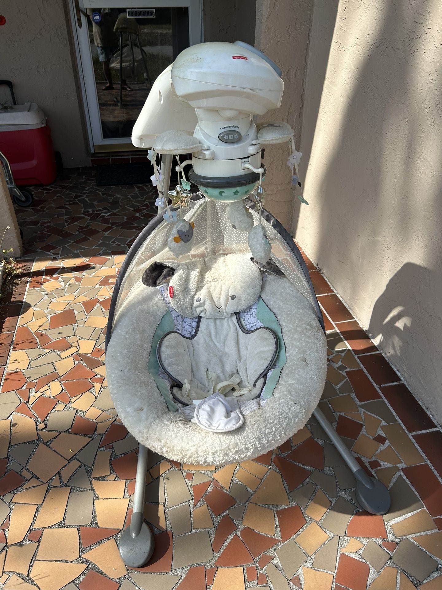 Fisher Price My Little Lamb Baby Swing Platinum 1st Edition Gently Pre-owned Excellent Very Clean Condition