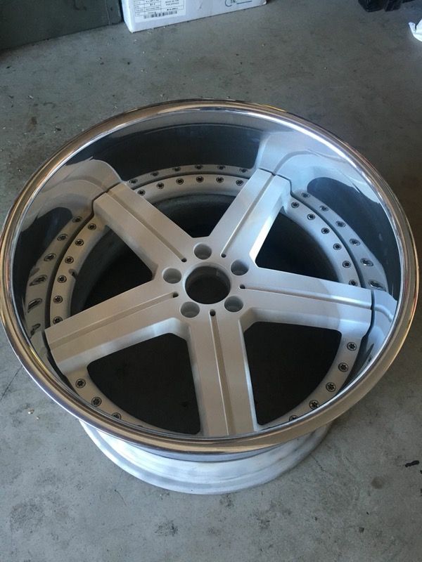 5x112 staggered 3pc deep dish wheels