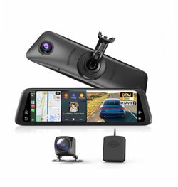 AUTO-VOX OEM Rear View Mirror Camera CarPlay & Android Auto, 9.36" Smart Touch Screen, Dual 2K Dash Cam Voice Control, Auto Brightness, SUV Truck
