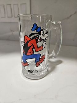 Vintage Disney Goofy Glass Mug