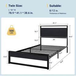 Twin size bed frame
