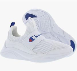 Champion Legacy A Lo (Little Kid/Big Kid) White/Surf The Web 4 Big Kid M