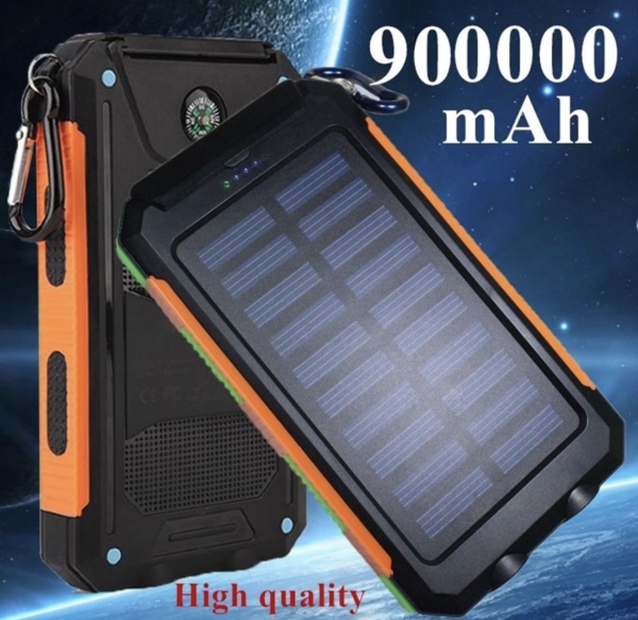 900,000 mAh Solar Panel Charging bank