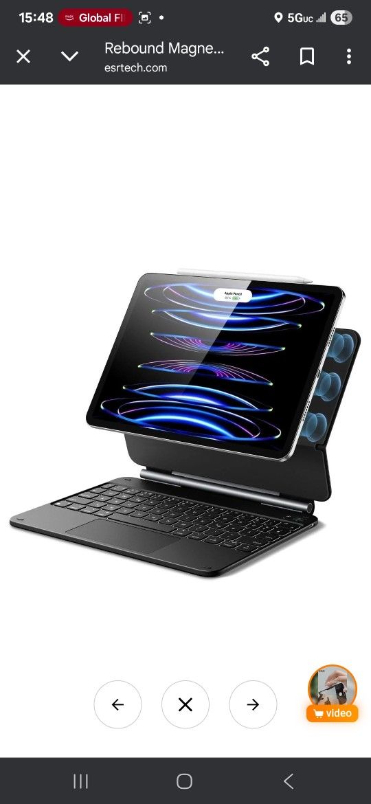 Ipad Pro 11" Esr Magnetic Keyboard Case 360