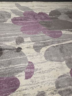 Beautiful Grey and purple area rug