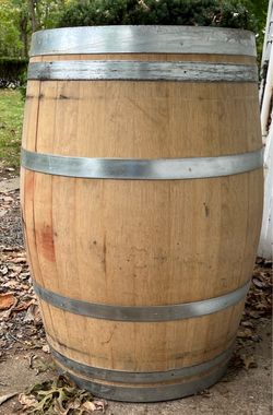 2 wine barrels.