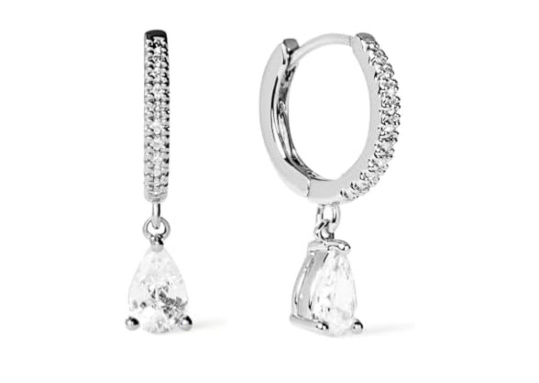 Ana Luisa Hoop Drop Earrings 14K Gold Brand New in Box