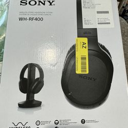 SONY Wireless Stereo Headphone System WH-RF400 TV Home Theater Gaming PC Black
