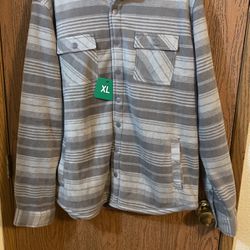 Men’s; XL; Voyager Gray; Long Sleeve Button Up Jacket