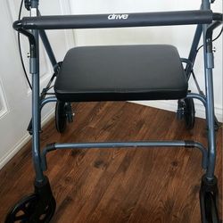 DRIVE MEDICAL WALKER. LARGER SIZE. 19" SEAT. WEIGHT CAPACITY 500LBS. EXCELLENT CONDITION!