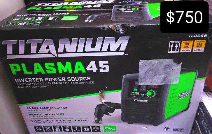 TITANIUM PLASMA 45-120V 45A INVERTER POWER SOURCE PLASMA CUTTER TI-PC45 NEW 