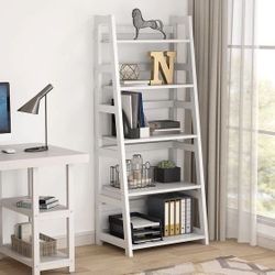 New 5-Tier Bookshelf Bookcase 5 Shelf Ladder Shelf Shelf Living Room