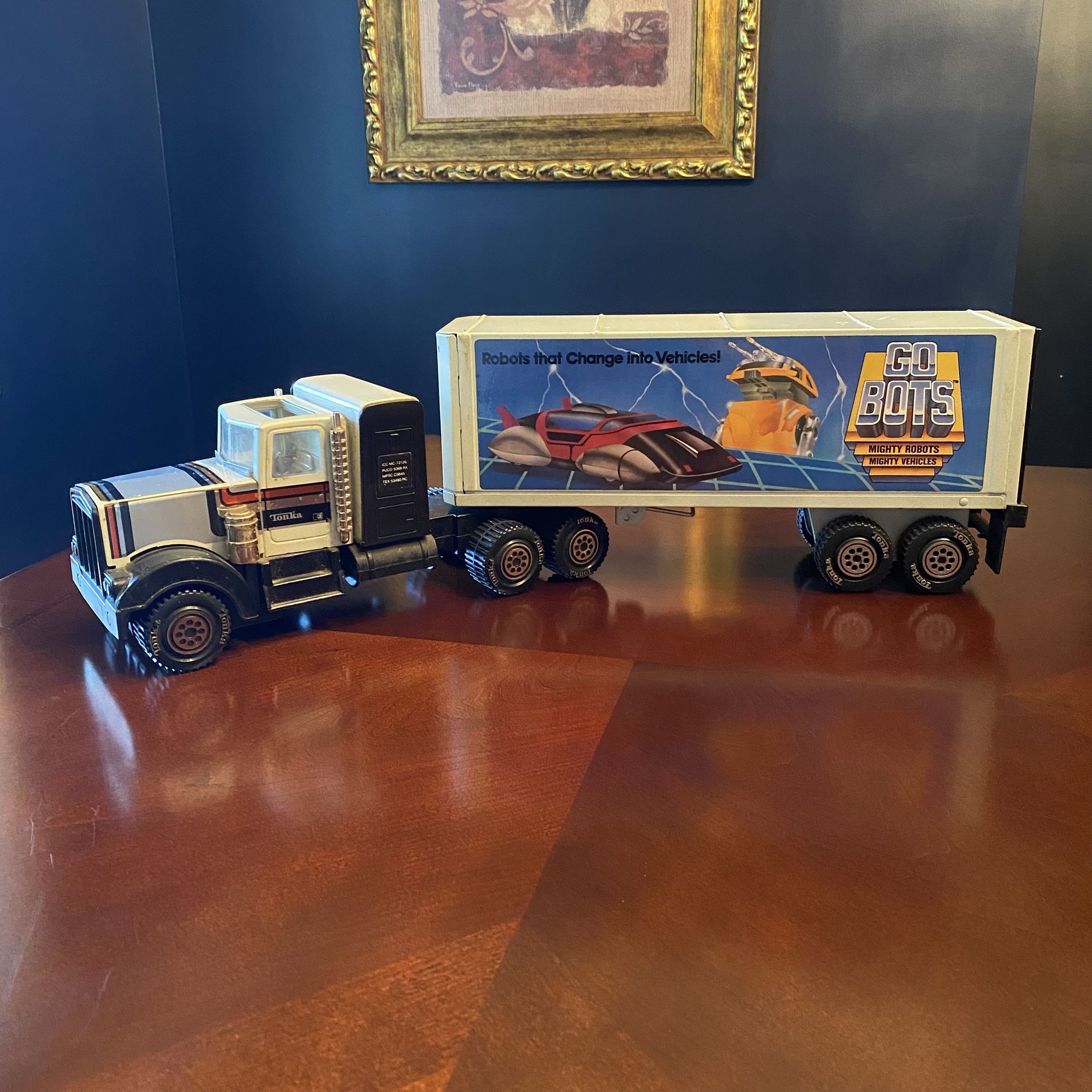 Vintage Tonka Truck with GoBots Trailer