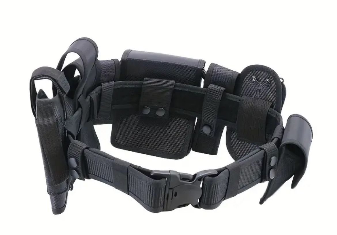 *Brand New * Tactical Duty Gear Rig with Pouches, Holster, and Utility Components for Security and Hunting - Braid Embellished,