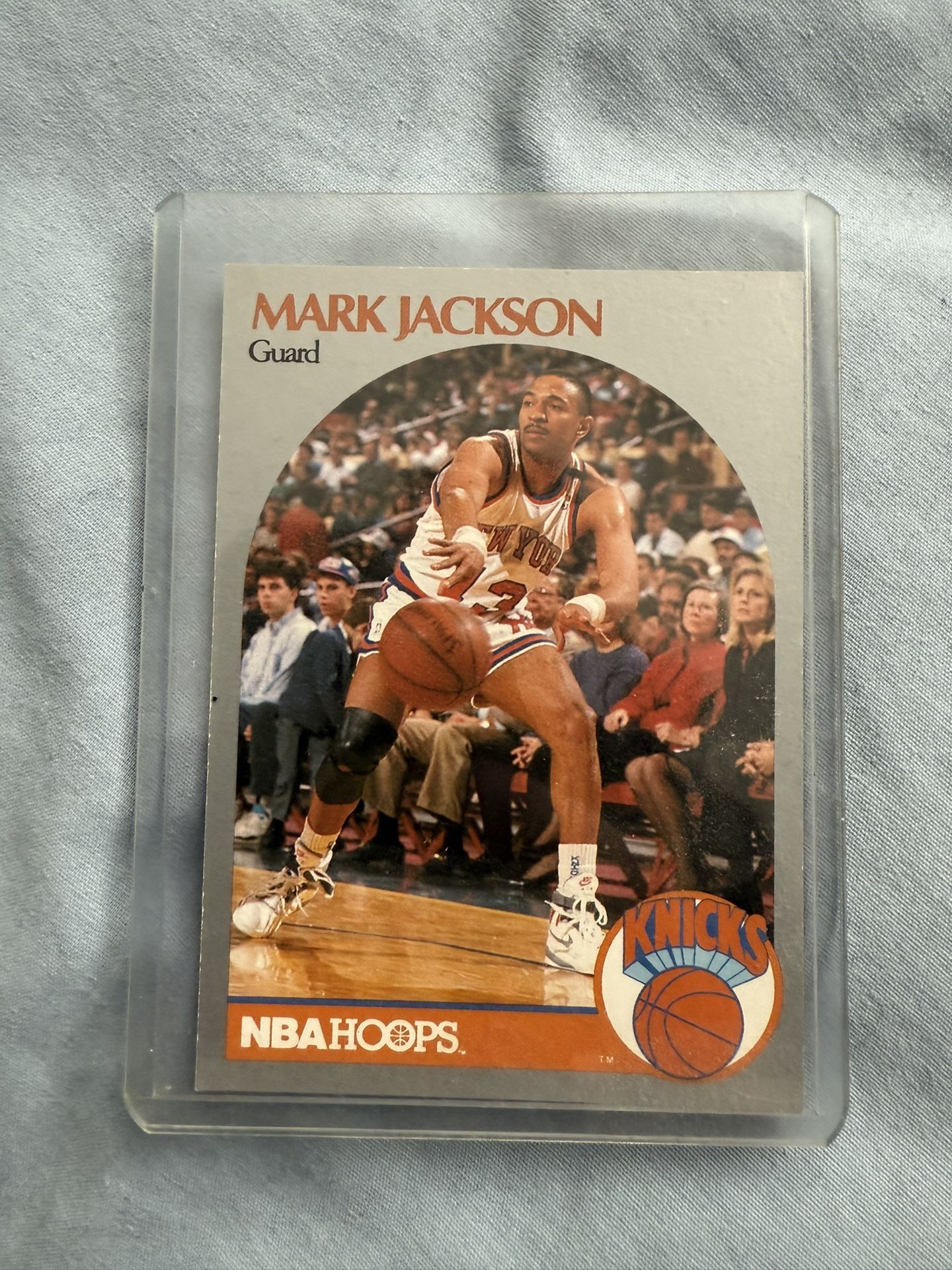 Mark Jackson 1990 NBA Hoops Trading Card Featuring The Menendez Brothers Sitting Court Side