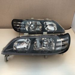 97-99 Acura CL JDM Black Housing Headlights
