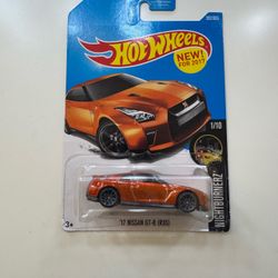 Hot Wheels '17 Nissan GT-R (R35) Nightburnerz, Orange