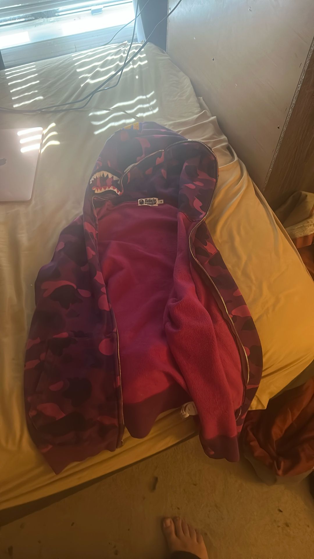 Bape Purple Color Camo Shark Hoodie