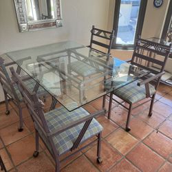 Glass Kitchen Table Set