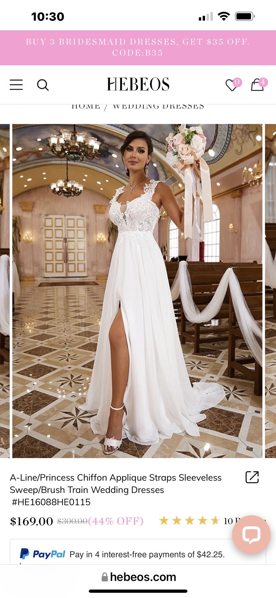 Hebeos Wedding Dress With Tags On!