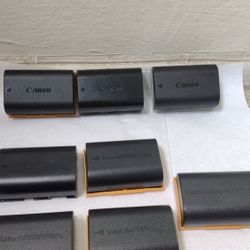 Eight LP-E6 batteries pack Canon Cannon EOS EF R