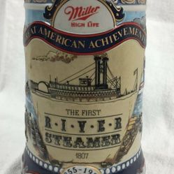 Miller High Life/1807 1rst River Steamer Beer Stein/New