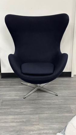 Navy Blue or Black Fabric EGG Chair