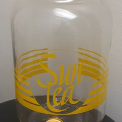  Vintage Sun Tea Glass Jar  /Dispenser