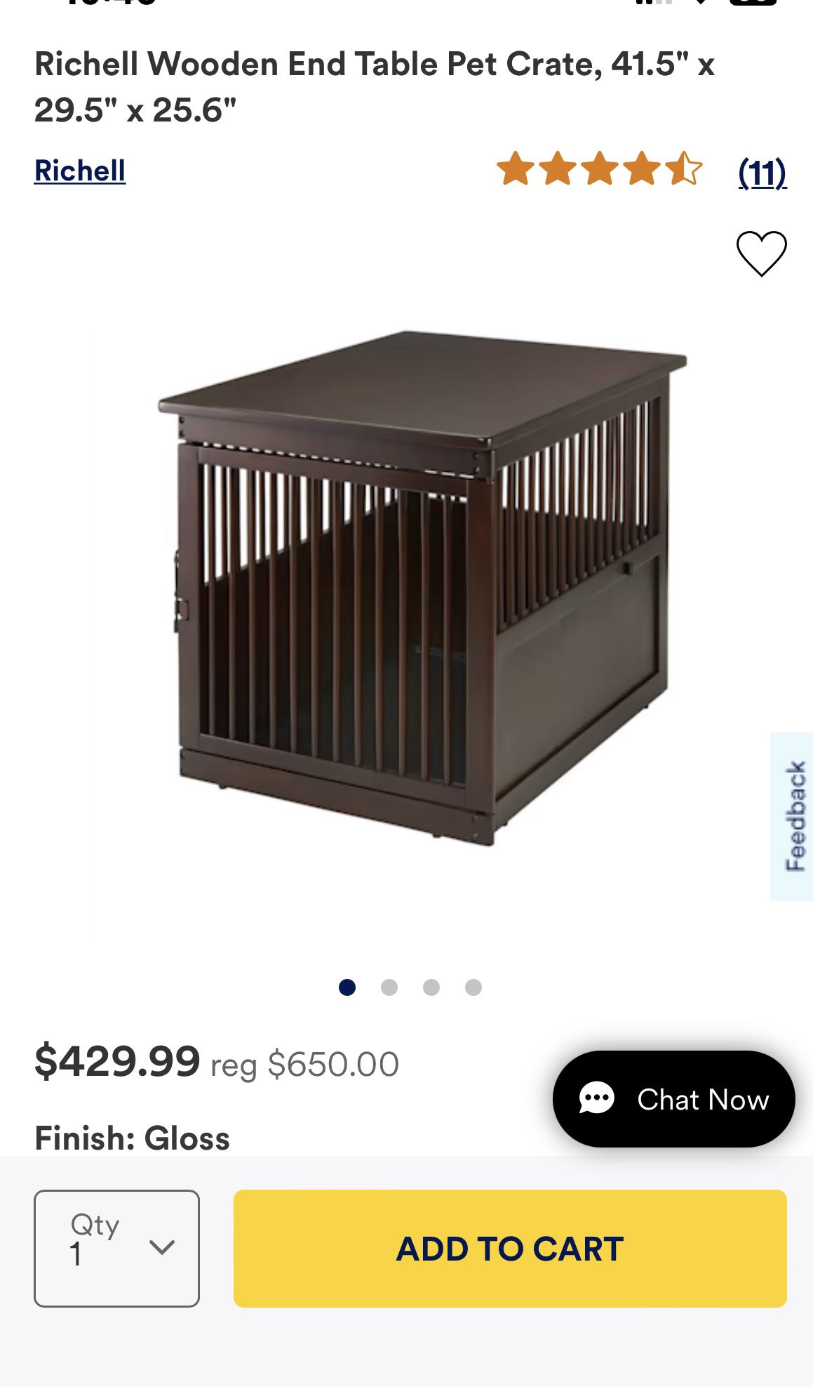 beautiful solid wood dog crate/table
