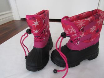 Girls Children's 9 Snow Flake Snow Boots